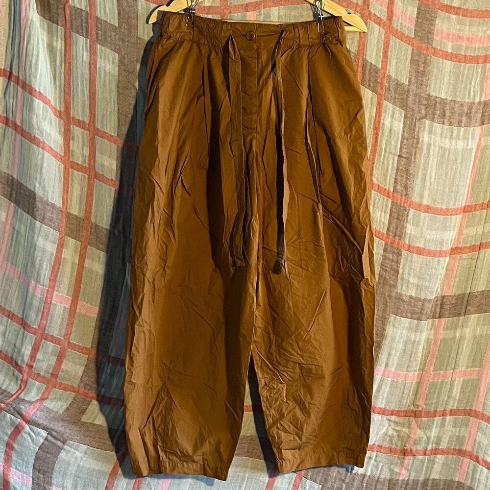 NWT Toast Easy Pleated Poplin Trousers Copper UK 10